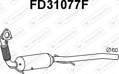 Veneporte FD31077F - Filtro antiparticolato / particellare, Impianto gas scarico autozon.pro