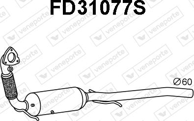 Veneporte FD31077S - Filtro antiparticolato / particellare, Impianto gas scarico autozon.pro