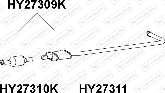 Veneporte HY27309K - Catalizzatore autozon.pro