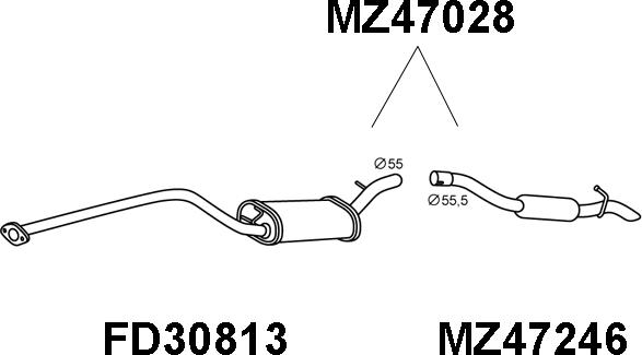 Veneporte MZ47028 - Silenziatore posteriore autozon.pro