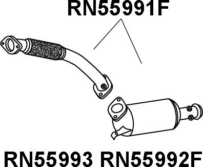 Veneporte RN55991F - Filtro antiparticolato / particellare, Impianto gas scarico autozon.pro