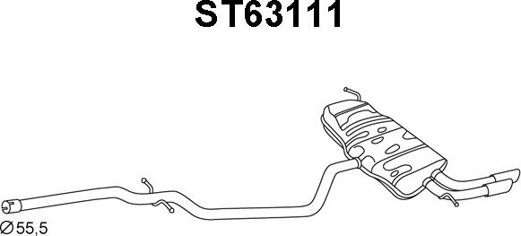 Veneporte ST63111 - Silenziatore posteriore autozon.pro