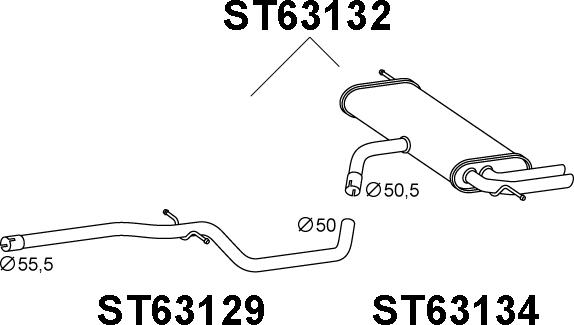 Veneporte ST63132 - Silenziatore posteriore autozon.pro