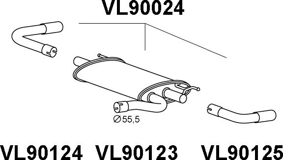 Veneporte VL90024 - Silenziatore posteriore autozon.pro