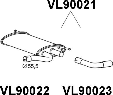 Veneporte VL90021 - Silenziatore posteriore autozon.pro