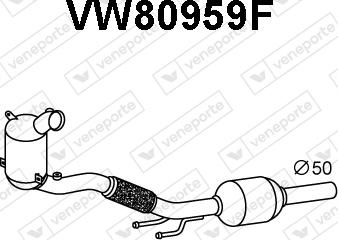 Veneporte VW80959F - Filtro antiparticolato / particellare, Impianto gas scarico autozon.pro