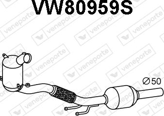 Veneporte VW80959S - Filtro antiparticolato / particellare, Impianto gas scarico autozon.pro