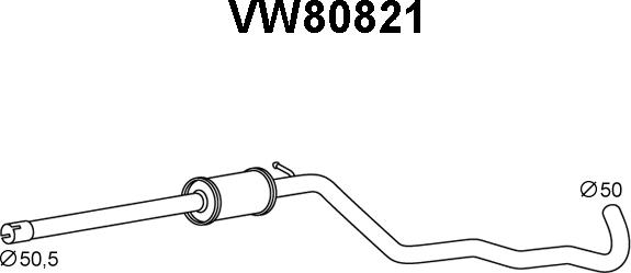 Veneporte VW80821 - Silenziatore anteriore autozon.pro