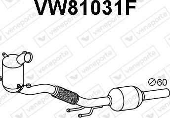 Veneporte VW81031F - Filtro antiparticolato / particellare, Impianto gas scarico autozon.pro