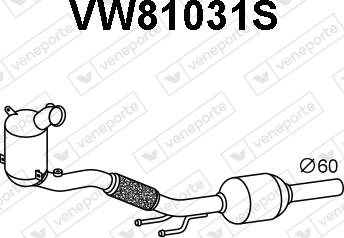 Veneporte VW81031S - Filtro antiparticolato / particellare, Impianto gas scarico autozon.pro