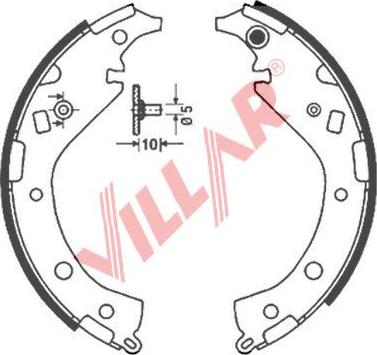 Villar 629.0860 - Kit ganasce freno autozon.pro