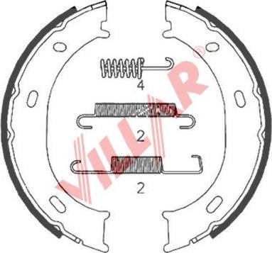 Villar 629.0874 - Kit ganasce, Freno stazionamento autozon.pro