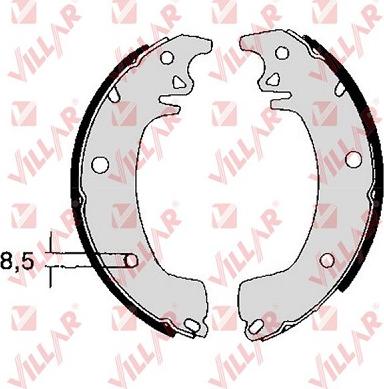 Villar 629.0350 - Kit ganasce freno autozon.pro