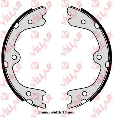 Villar 629.0324 - Kit ganasce, Freno stazionamento autozon.pro