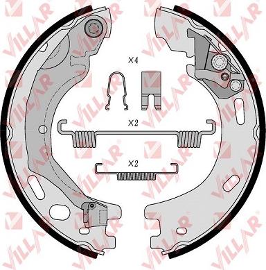 Villar 629.0286 - Kit ganasce, Freno stazionamento autozon.pro