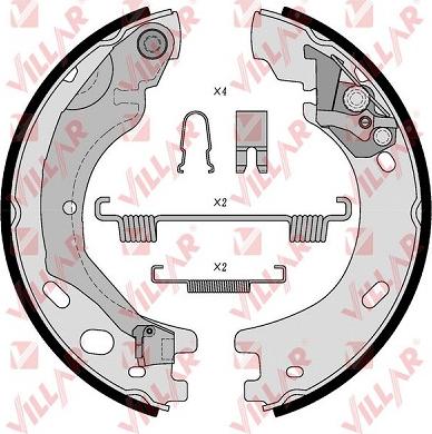 Villar 629.0287 - Kit ganasce, Freno stazionamento autozon.pro