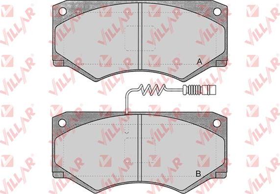 Villar 626.0660 - Kit pastiglie freno, Freno a disco autozon.pro