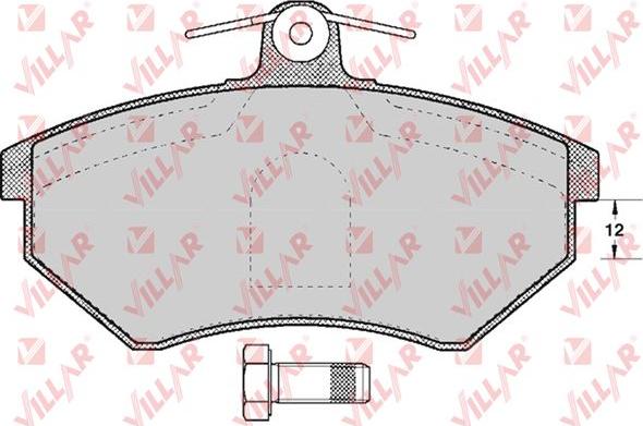 Villar 626.0600 - Kit pastiglie freno, Freno a disco autozon.pro