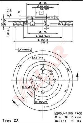 Villar 628.0554 - Discofreno autozon.pro