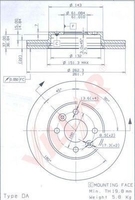 Villar 628.0556 - Discofreno autozon.pro