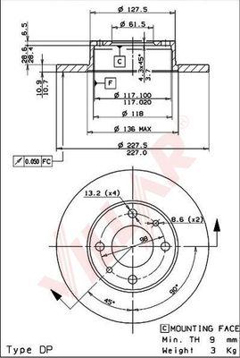 Villar 628.0140 - Discofreno autozon.pro