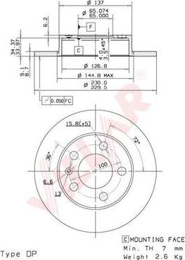 Villar 628.0155 - Discofreno autozon.pro