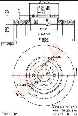 Villar 628.0124 - Discofreno autozon.pro