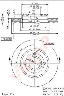 Villar 628.0318 - Discofreno autozon.pro