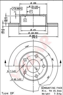 Villar 628.0290 - Discofreno autozon.pro