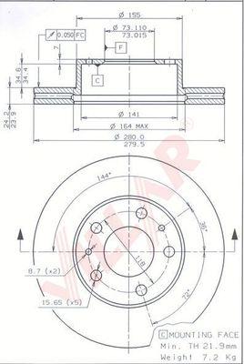 Villar 628.0291 - Discofreno autozon.pro