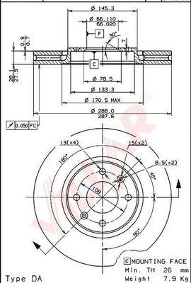 Villar 628.0282 - Discofreno autozon.pro