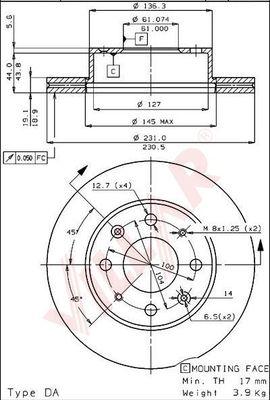 Villar 628.1499 - Discofreno autozon.pro