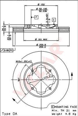 Villar 628.1492 - Discofreno autozon.pro