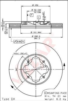 Villar 628.1442 - Discofreno autozon.pro