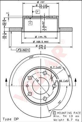 Villar 628.1514 - Discofreno autozon.pro