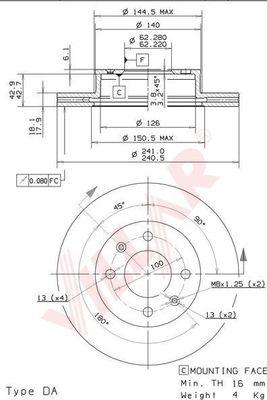 Villar 628.1512 - Discofreno autozon.pro