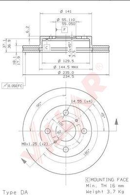 Villar 628.1588 - Discofreno autozon.pro