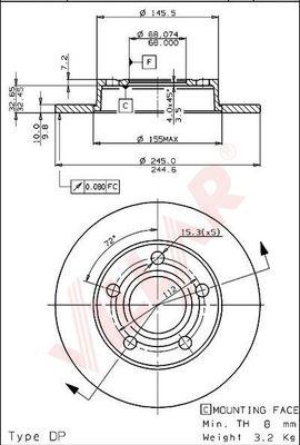 Villar 628.1697 - Discofreno autozon.pro