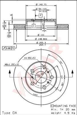 Villar 628.1688 - Discofreno autozon.pro