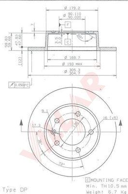 Villar 628.1045 - Discofreno autozon.pro