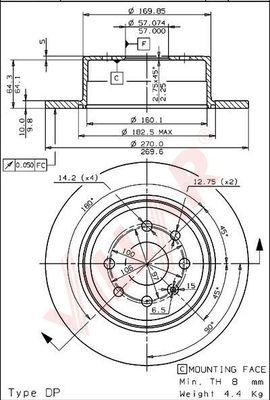 Villar 628.1058 - Discofreno autozon.pro