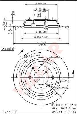 Villar 628.1084 - Discofreno autozon.pro