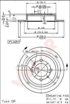 Villar 628.1032 - Discofreno autozon.pro