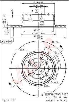 Villar 628.1025 - Discofreno autozon.pro