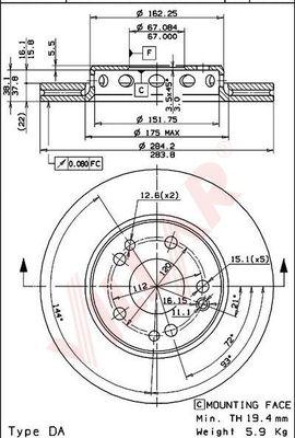 Villar 628.1195 - Discofreno autozon.pro