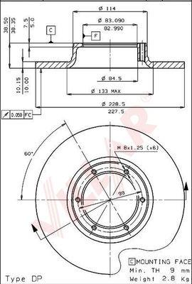 Villar 628.1144 - Discofreno autozon.pro