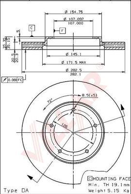 Villar 628.1154 - Discofreno autozon.pro