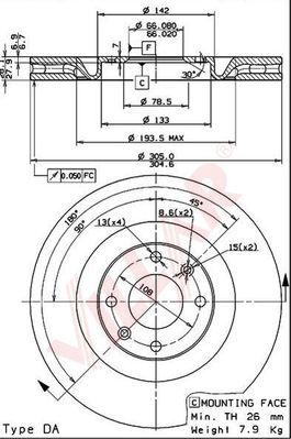 Villar 628.1156 - Discofreno autozon.pro