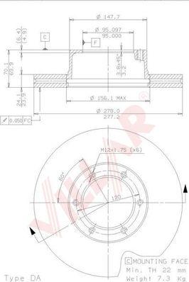 Villar 628.1117 - Discofreno autozon.pro