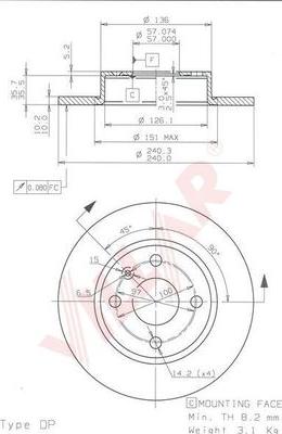 Villar 628.1858 - Discofreno autozon.pro